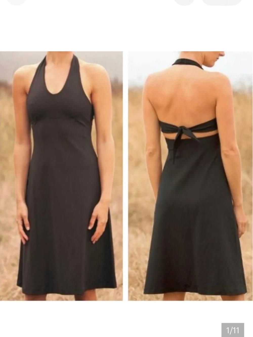 Patagonia Black Halter A-Line Dress